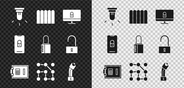 设置运动传感器花园围栏木锁图片下载