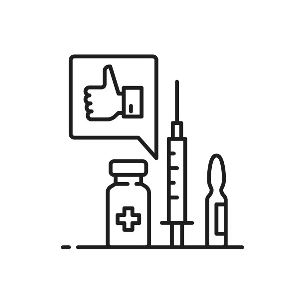 冠状病毒疫苗瓶和注射针图片下载