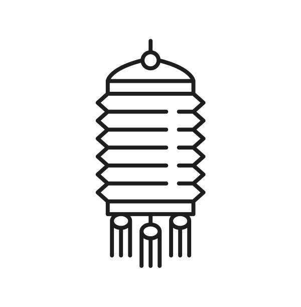 纸灯中国朝鲜族日本灯笼轮廓图片下载