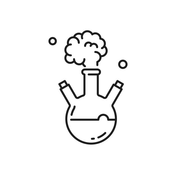 带烟雾的烧杯：实验室玻璃化学器皿图片下载