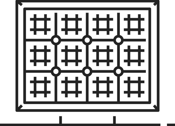太阳能电池板光伏电池图标图片下载