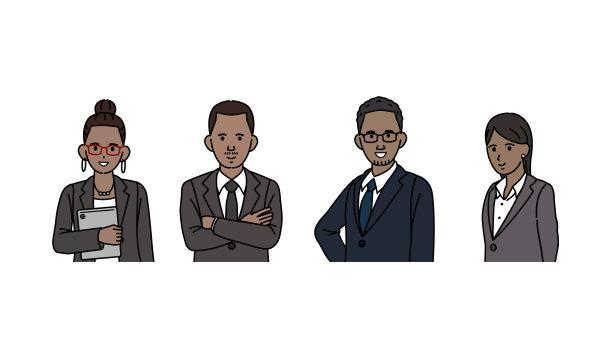 美国黑人商人的插图图片下载