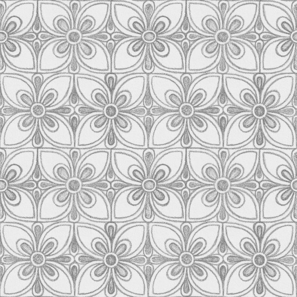 灰色和白色装饰几何无缝图案图片下载