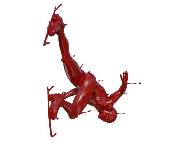 油漆质感短道速滑图片下载