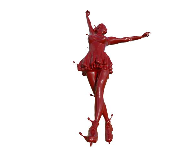 油漆质感花样滑冰图片下载