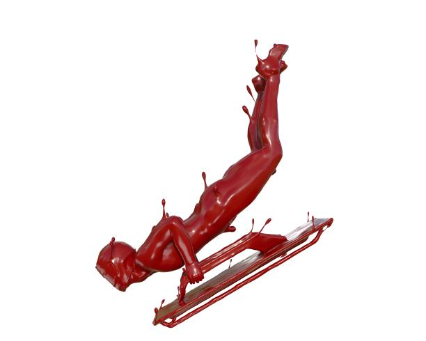 油漆质感平底雪橇图片下载