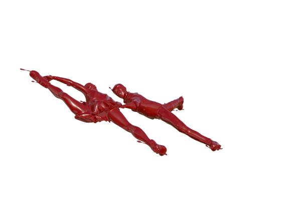 油漆质感双人花样滑冰图片下载