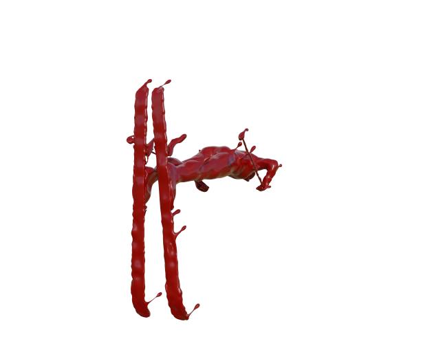 油漆质感越野滑雪图片下载