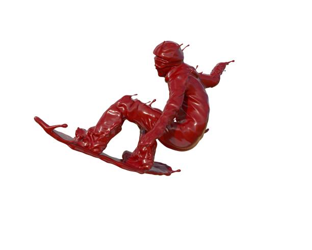 油漆质感单板滑雪图片下载