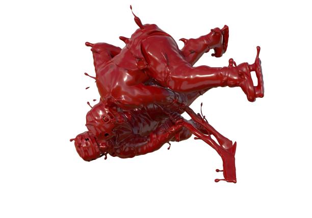 油漆质感冰球运动图片下载