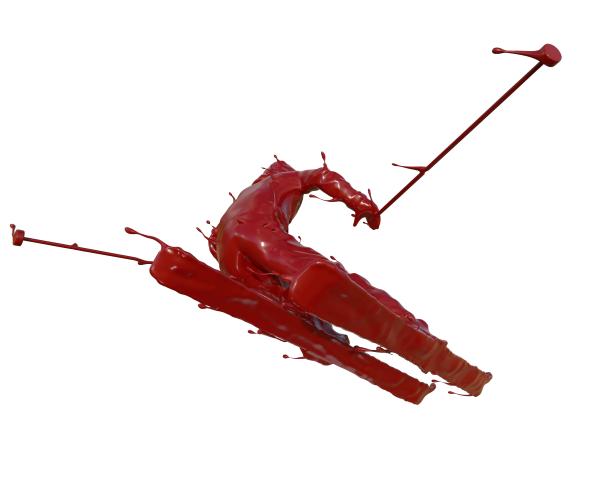 油漆质感速降滑雪图片下载