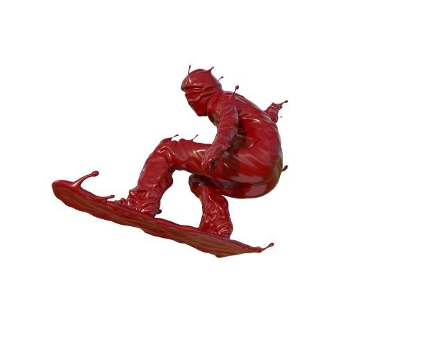 油漆质感单板滑雪图片下载