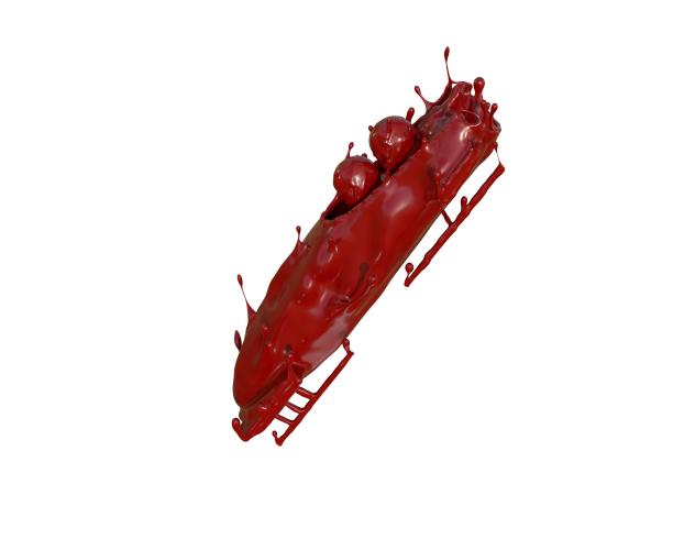 油漆质感钢架雪车图片下载