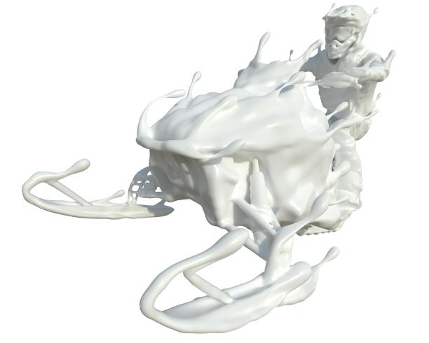 牛奶质感雪地摩托图片下载