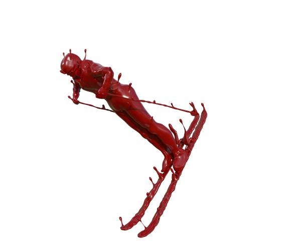 油漆质感越野滑雪图片下载