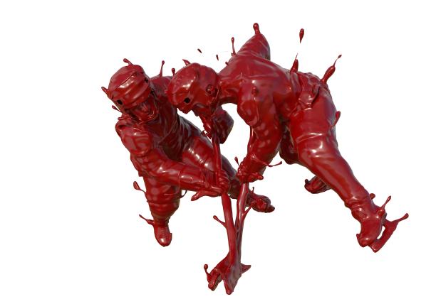 油漆质感冰球运动图片下载