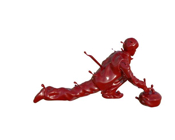 油漆质感冰壶运动图片下载