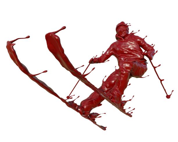 油漆质感速降滑雪图片下载