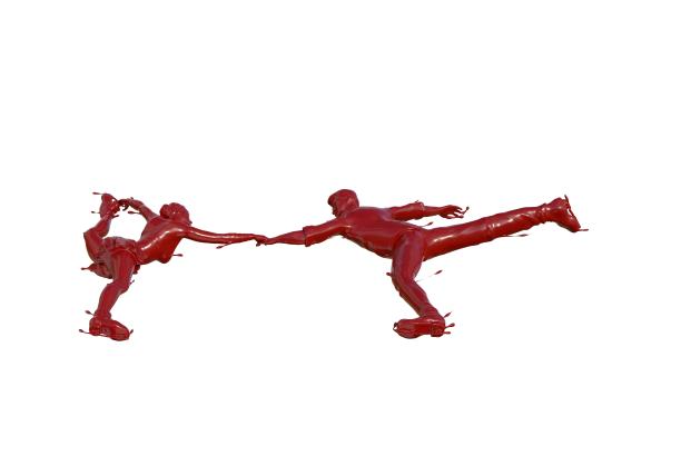 油漆质感双人花样滑冰图片下载