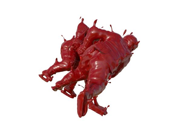 油漆质感冰球运动图片下载