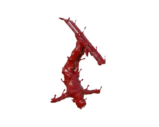 油漆质感自由式滑雪图片下载