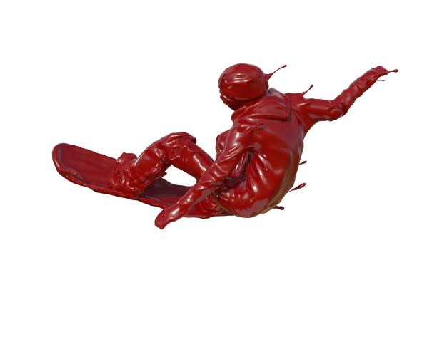 油漆质感单板滑雪图片下载