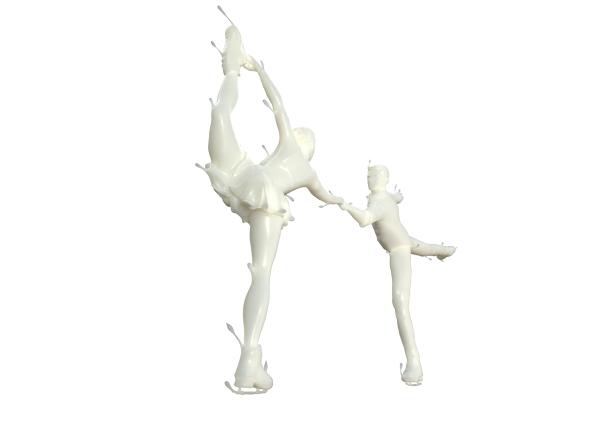 牛奶质感双人花样滑冰图片下载