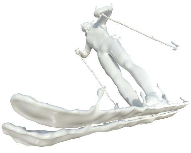 牛奶质感越野滑雪图片下载