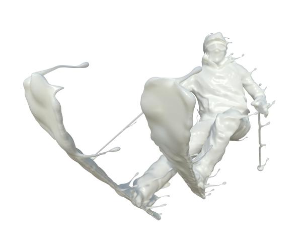 牛奶质感越野滑雪图片下载