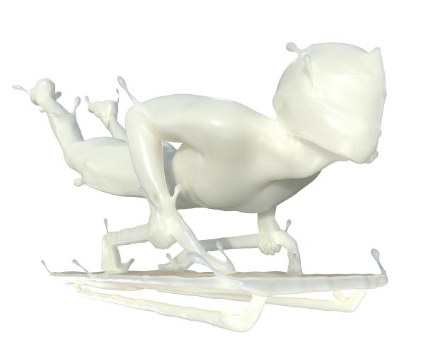 牛奶质感俯式冰橇图片下载