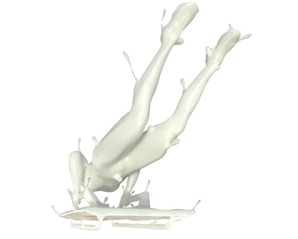 牛奶质感俯式冰橇图片下载