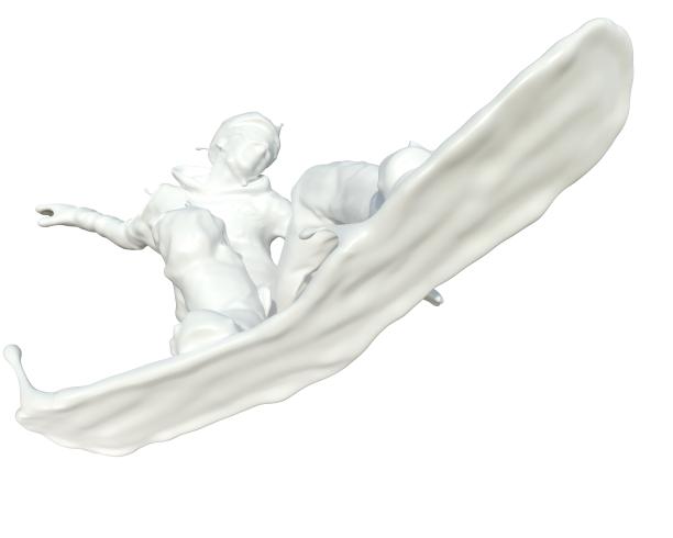 牛奶质感单板滑雪图片下载