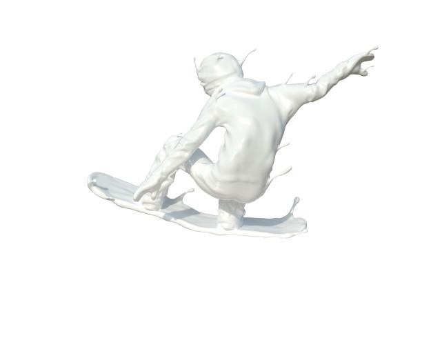 牛奶质感单板滑雪图片下载