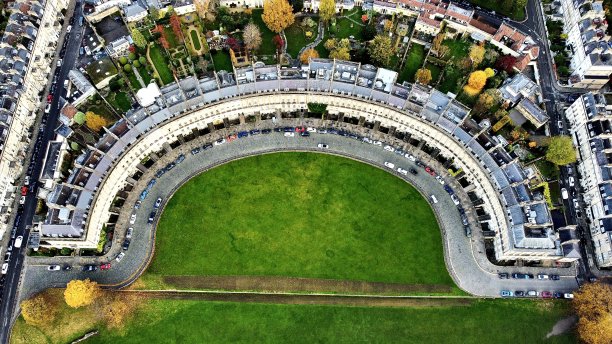 鸟瞰图的皇家新月浴图片下载