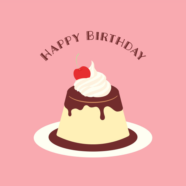 矢量背景与奶油布丁在一个盘子上的横幅，卡片，传单，社交媒体墙纸，等。图片下载