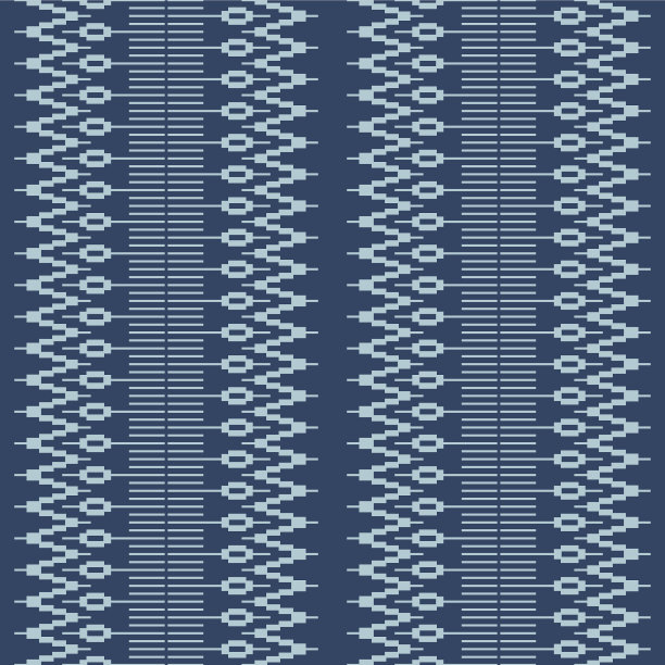 日本部落刺绣之字形矢量无缝图案图片下载