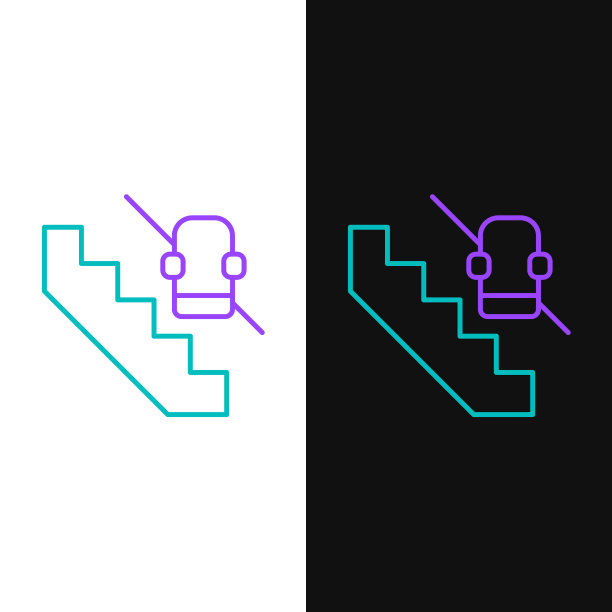 线路禁用进入电梯电梯自动扶梯图标图片下载