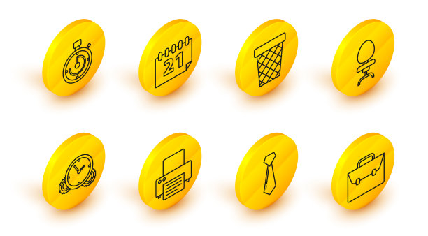 设置行公事包领带打印机时间管理图片下载