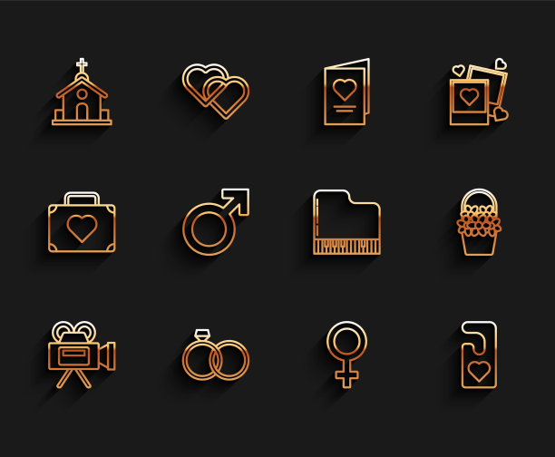 设置线电影院摄像机结婚戒指教堂图片下载