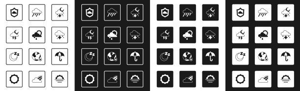 集云有雪，晴雨有风暴的天气图片下载