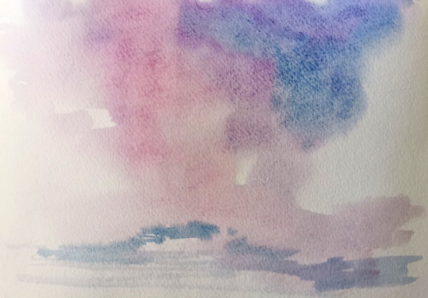 水彩冬季抽象背景，手绘插画图片下载