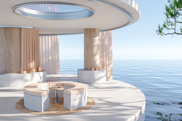 创意专属海景，开放式建筑外观图片下载