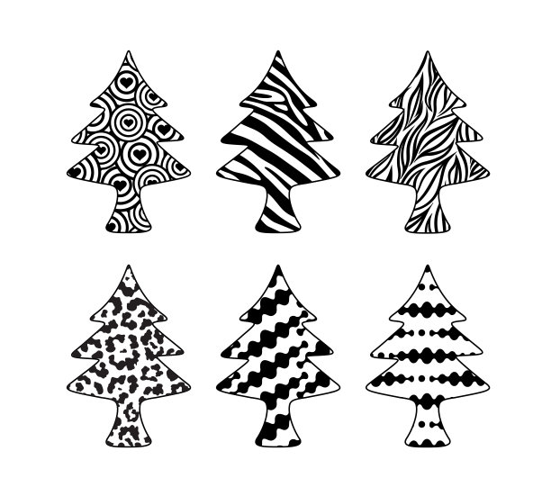 圣诞树创意设计。图片下载