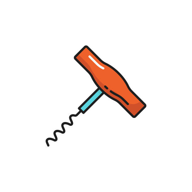 带木柄图标的开瓶器图片下载