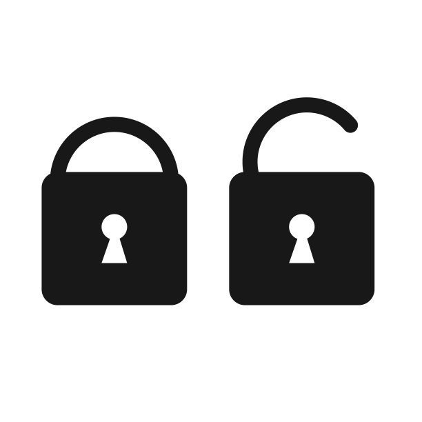 锁的开启和关闭图标矢量图图片下载