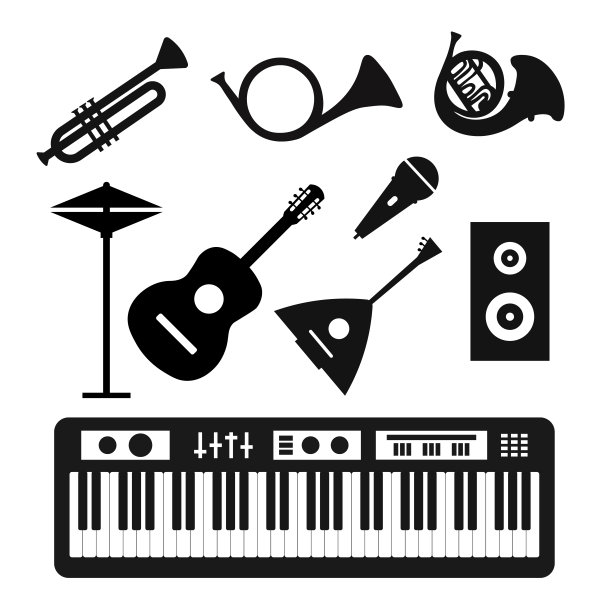 乐器图标。矢量图图片下载