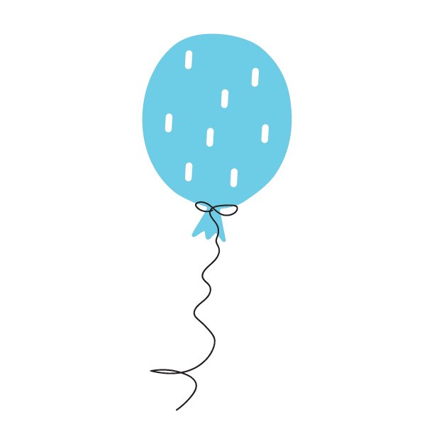 手绘气球。矢量涂鸦草图插图孤立的白色背景。图片下载