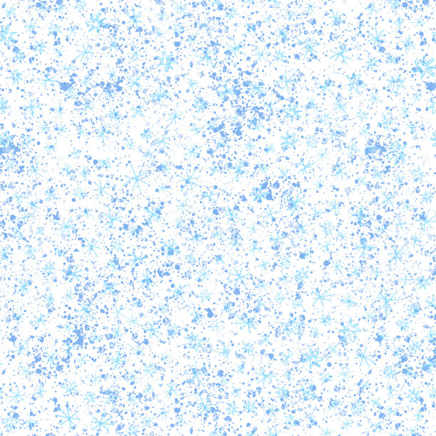 手绘雪花圣诞无缝图案。微妙的雪花飞舞在粉笔雪花的背景上。惊人的粉笔手绘积雪覆盖。假日艺术装饰图片下载