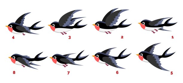 可爱的动画鸟图片下载