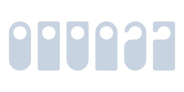 挂门，设置空白样板间。警告标志板。请勿打扰、清洁或关闭。矢量图图片下载